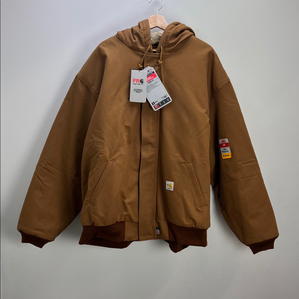 Carhartt Flame Resistant Duck Insulated Active Jac Brown Jacket Coat Mens 3xl